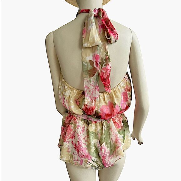 Walter Baker Jannet Sheet Floral Print Halter Top - Picture 9 of 15